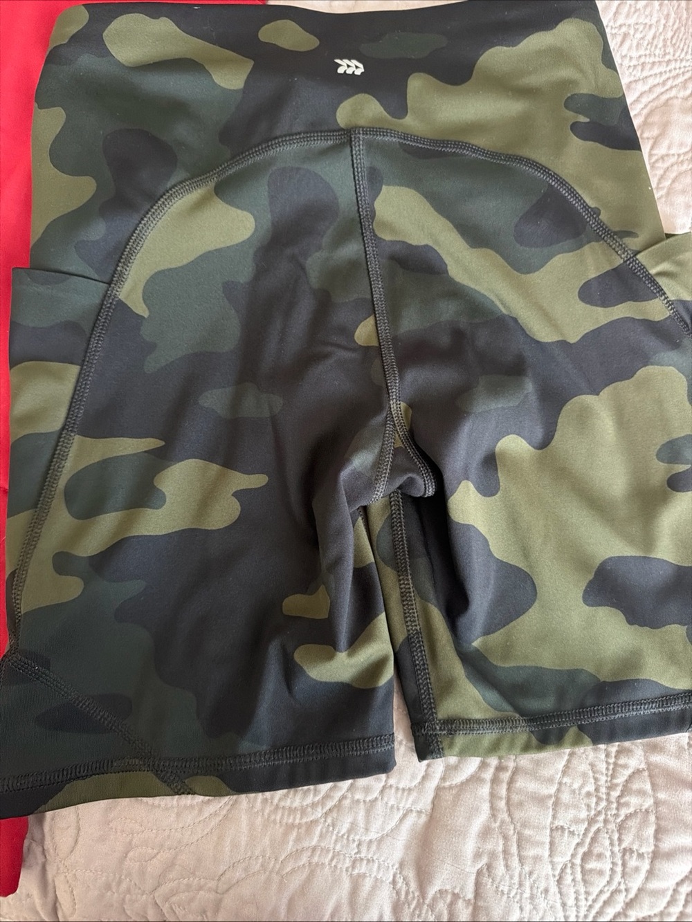 all in motion Women's Camouflage Athletic Shorts - Olive & Black - Picture 2 of 6